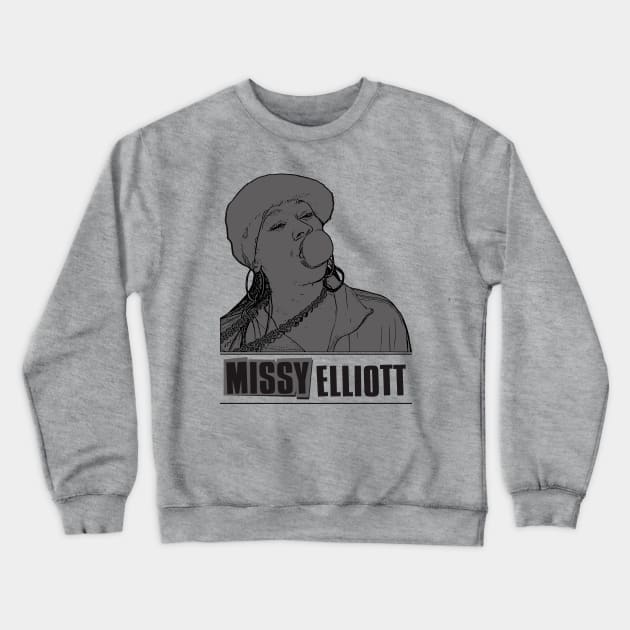 Missy elliott // Black Retro Crewneck Sweatshirt by Degiab